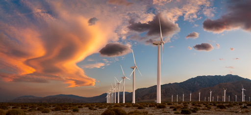 Wind Turbine Panorama - Palm Springs Ca